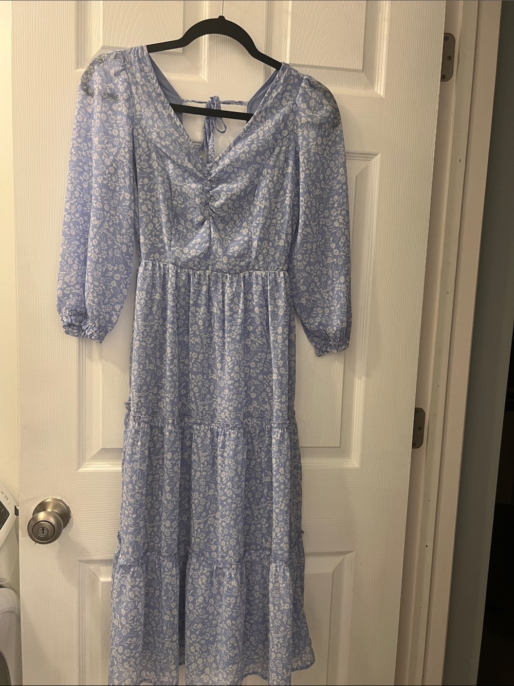 Sincerely Jules Light Blue Floral Maxi Dress